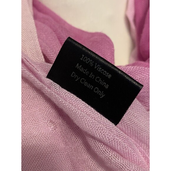Bloomingdales Exclusive Womens Scarf Wrap Pink Ombre Lightweight 100% Viscose - Picture 12 of 12